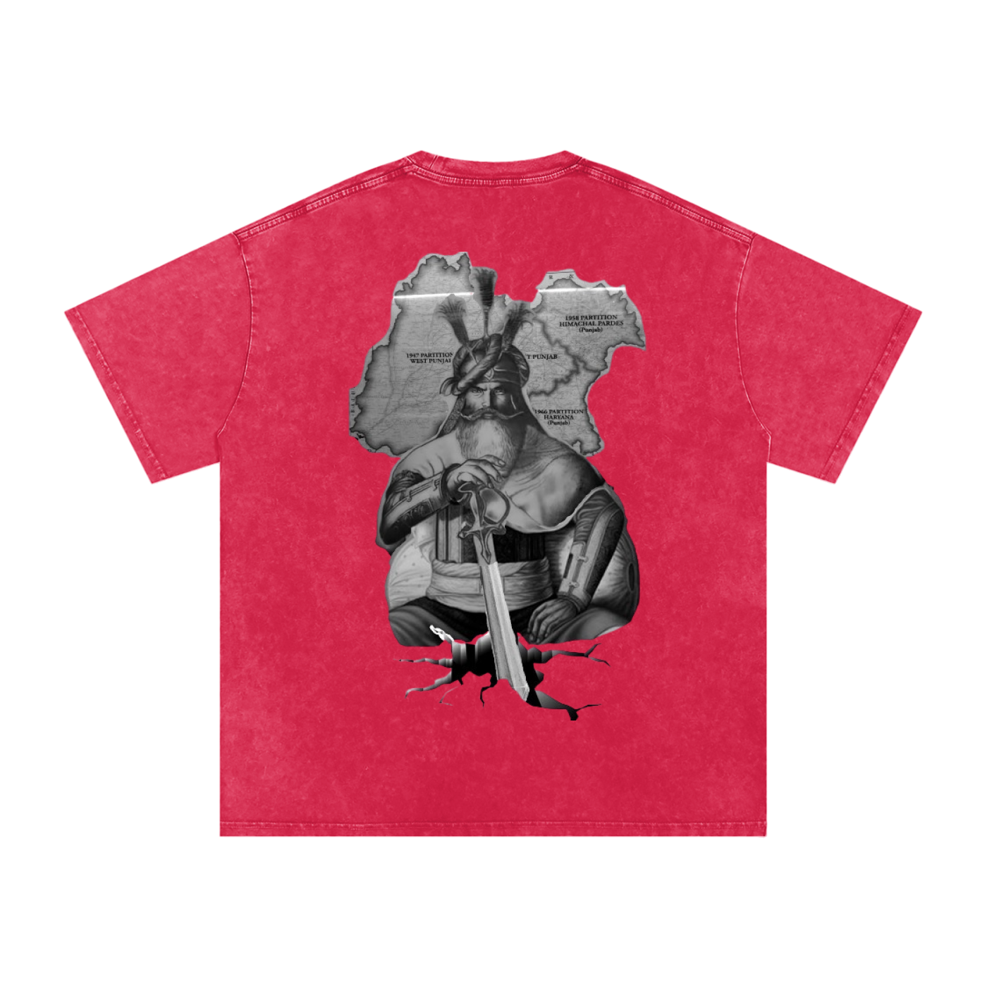 Snow Washed Oversized Cotton T-Shirt