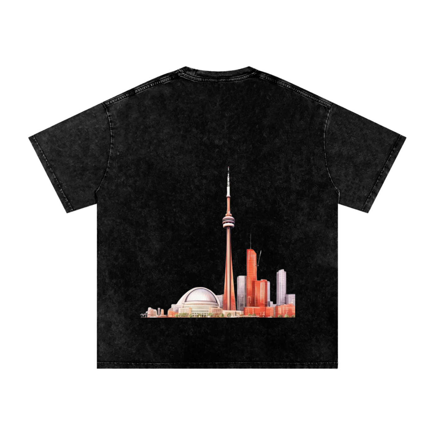 Snow Washed Oversized Cotton T-Shirt