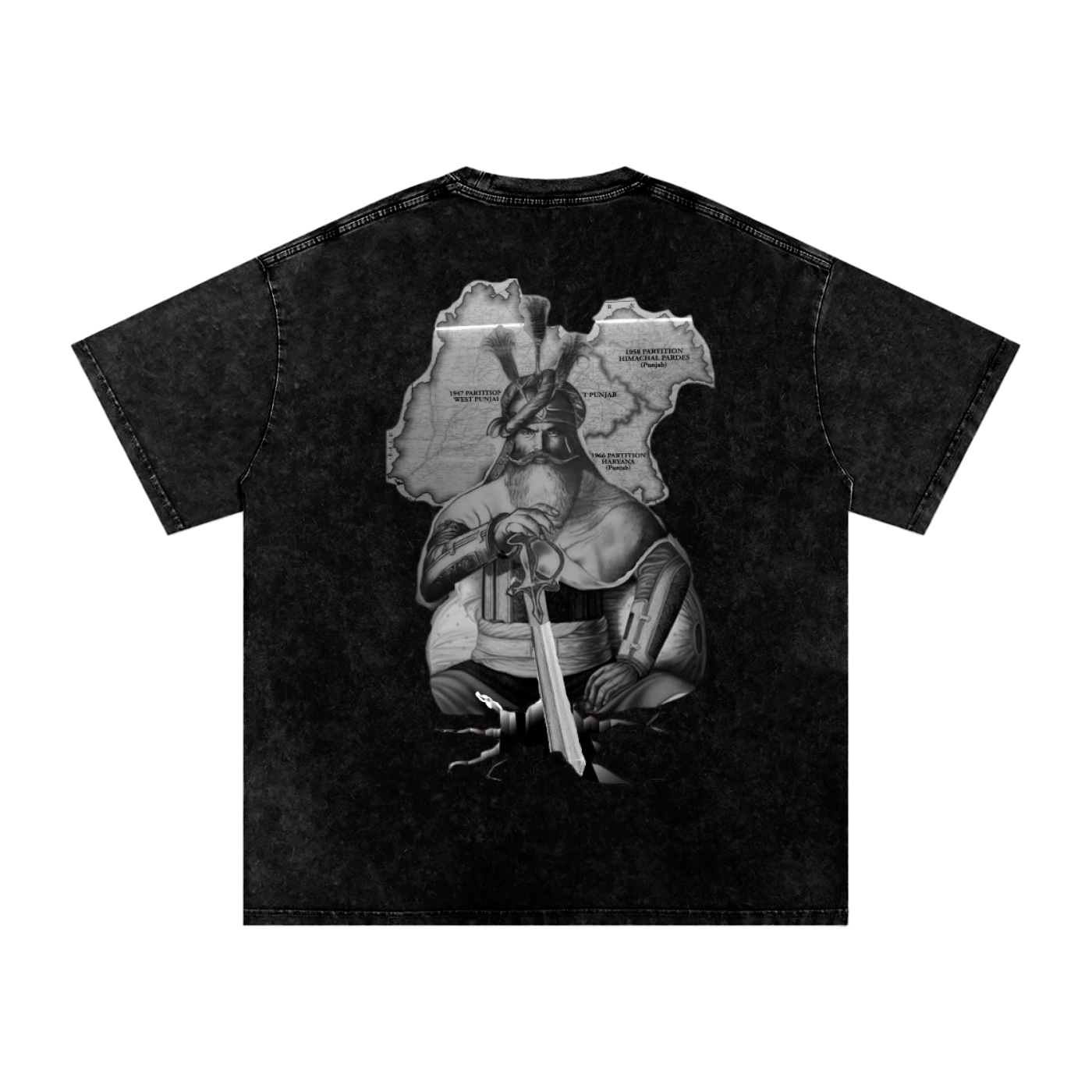 Snow Washed Oversized Cotton T-Shirt