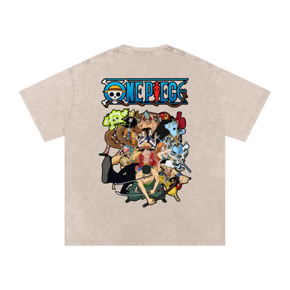 Snow Washed Oversized Cotton T-Shirt