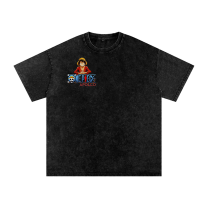 Snow Washed Oversized Cotton T-Shirt