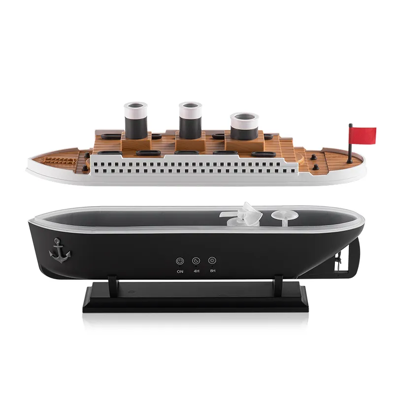 Titanic Ship Aroma Diffuser – Jellyfish Mist Humidifier  with Remote Control & Color LED Night Light (250ml)